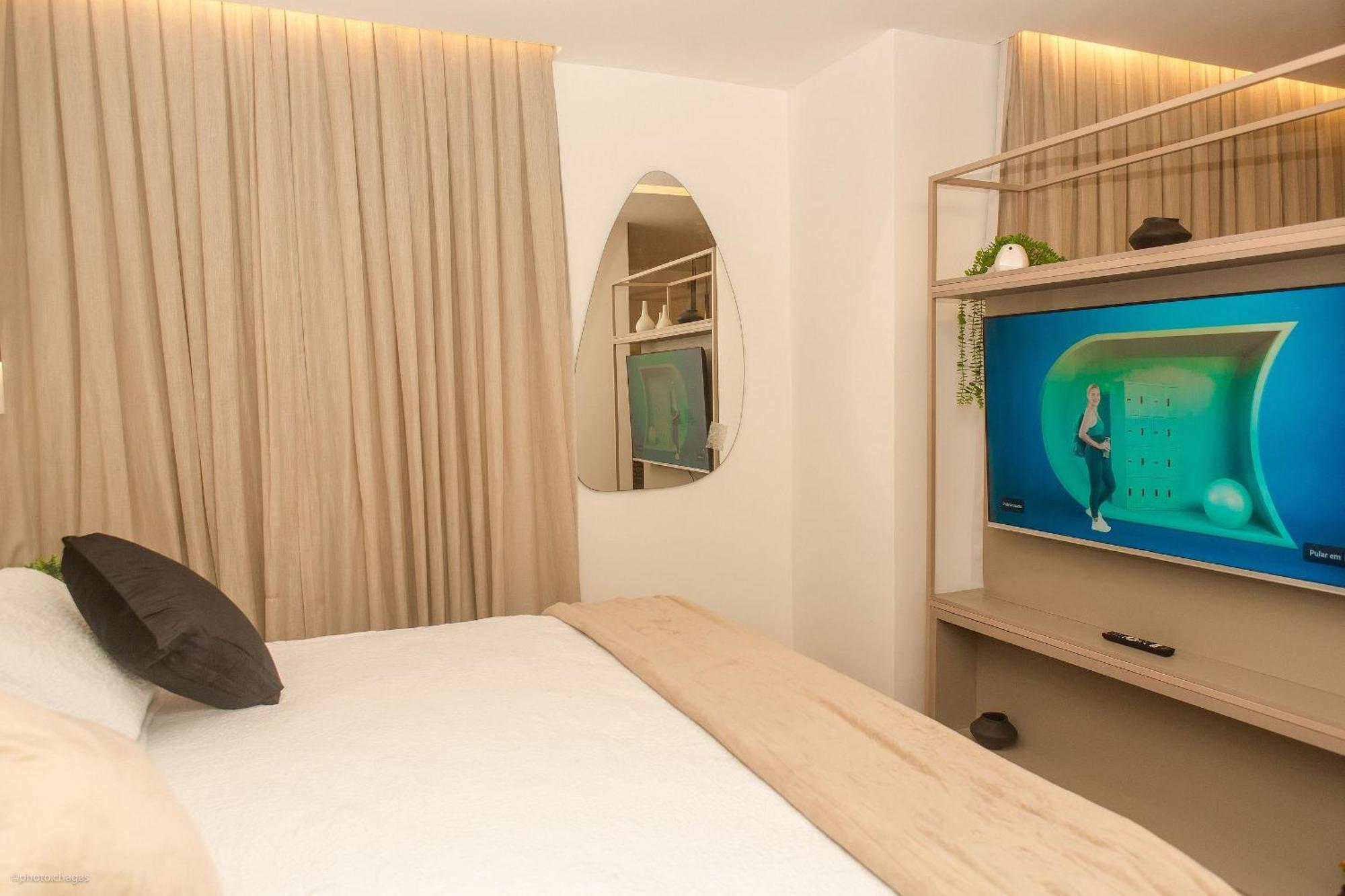 Flat Moderno E Elegante Na Beira Mar De Apartamento